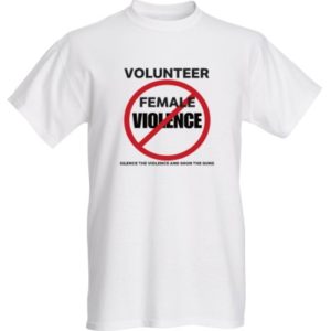 Anti-violence against females volunteer T-shirt front